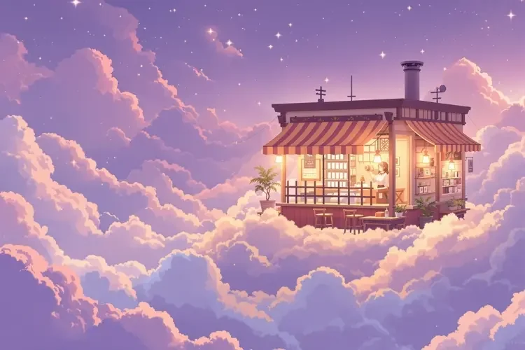 《云端咖啡馆》：一杯咖啡治愈一座城的孤独 - 动漫花园动漫封面